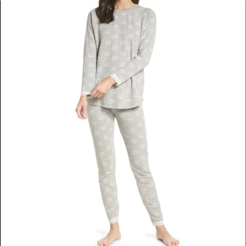 Something Navy thermal pajamas set